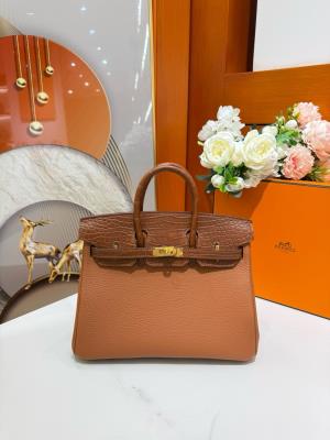 wholesale quality hermes birkin 25 gold matte alligator and togo touch